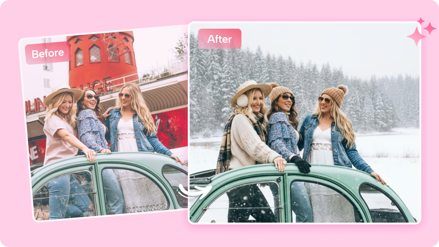 Aplicații AI pentru zăpadă: Transformă fotografiile tale cu efecte de zăpadă realistă