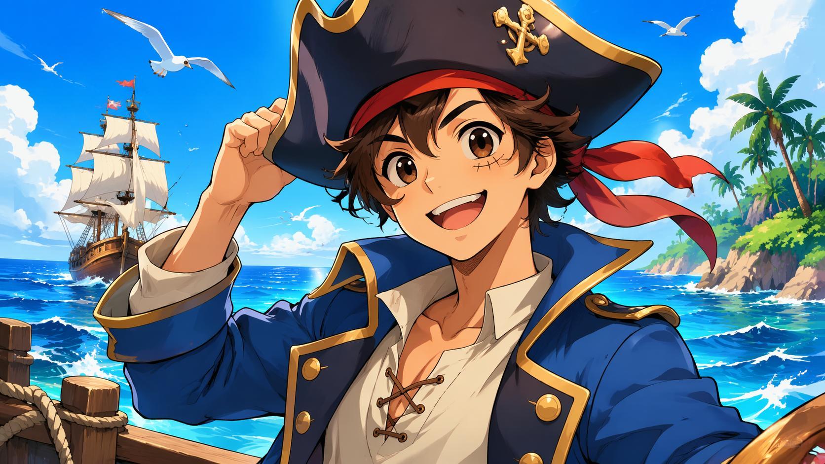 Dreamina Piratenfilter Aufforderungskarte 5: Anime Piraten Avatar