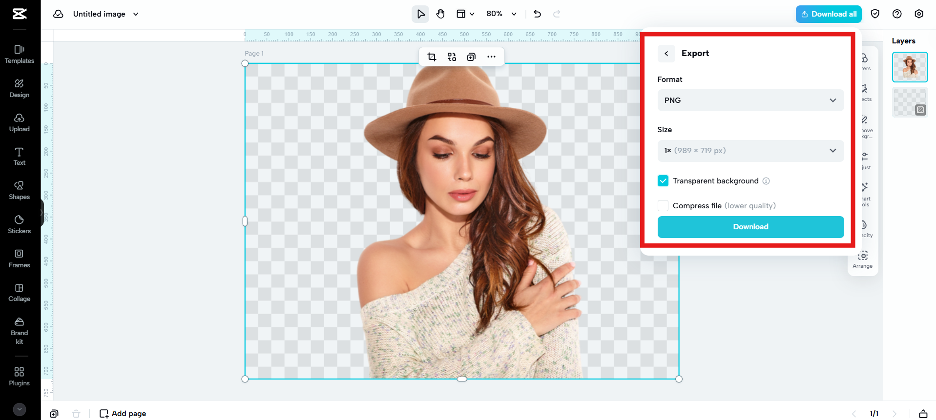 Export the file