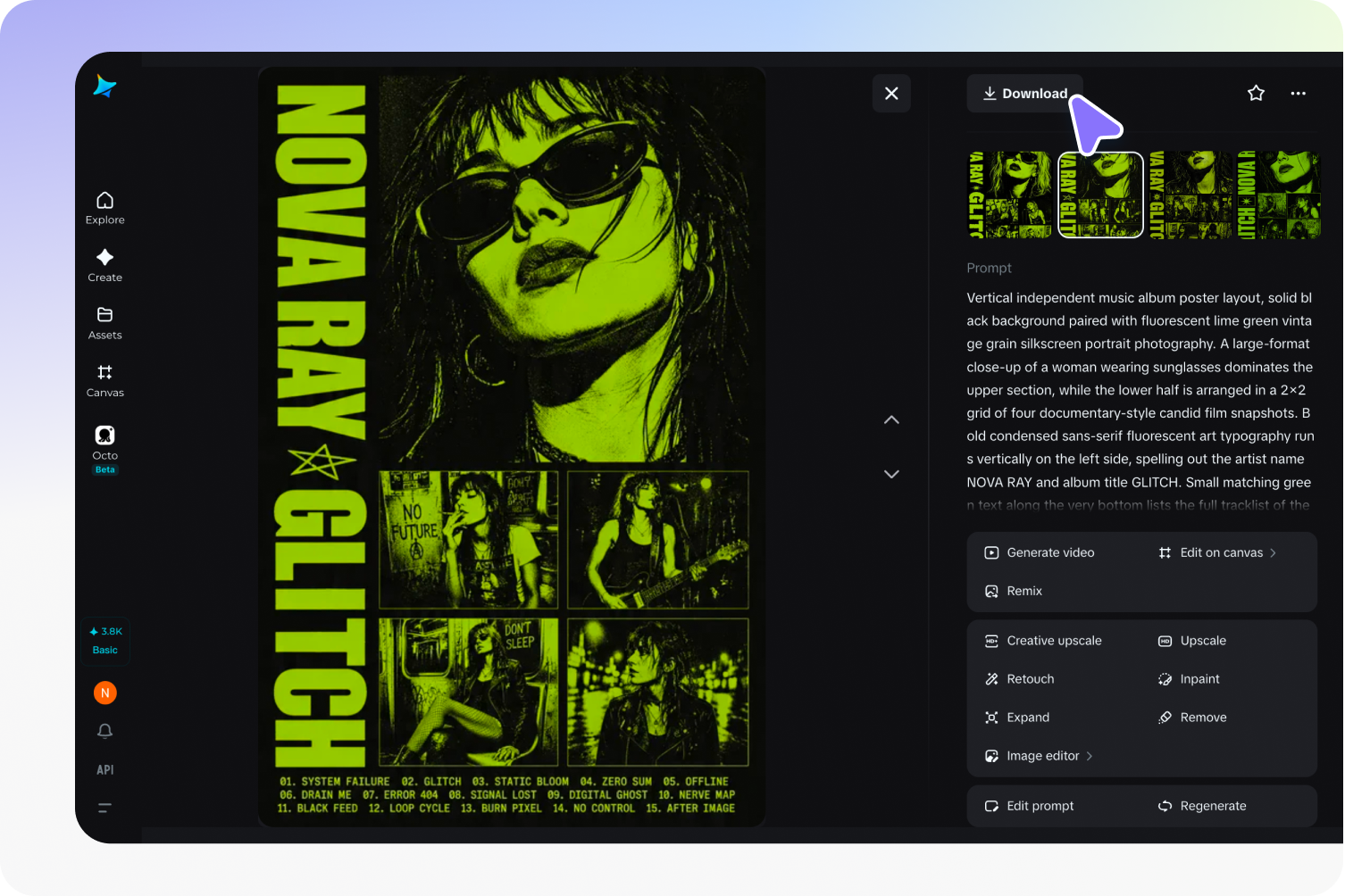 Edit, download, and share