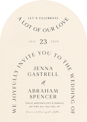 Curved font for event invitations, flyers, and posters