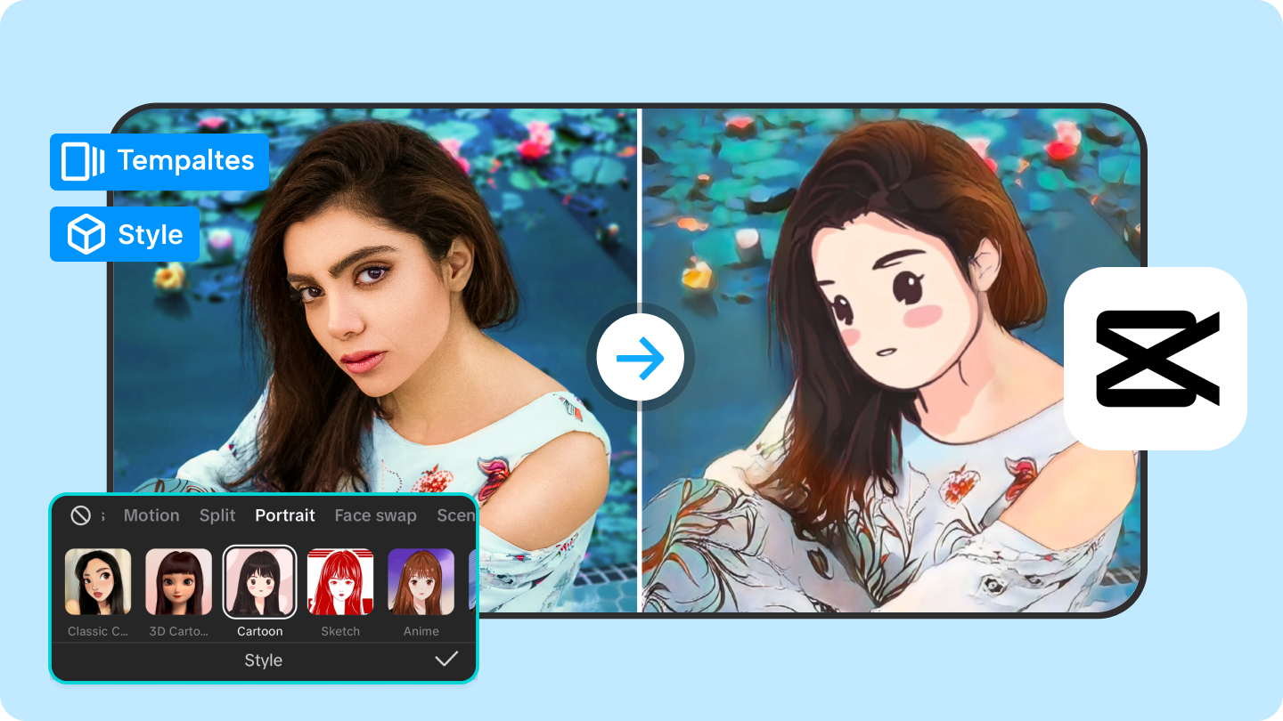 Aplicación de creador de videos de dibujos animados