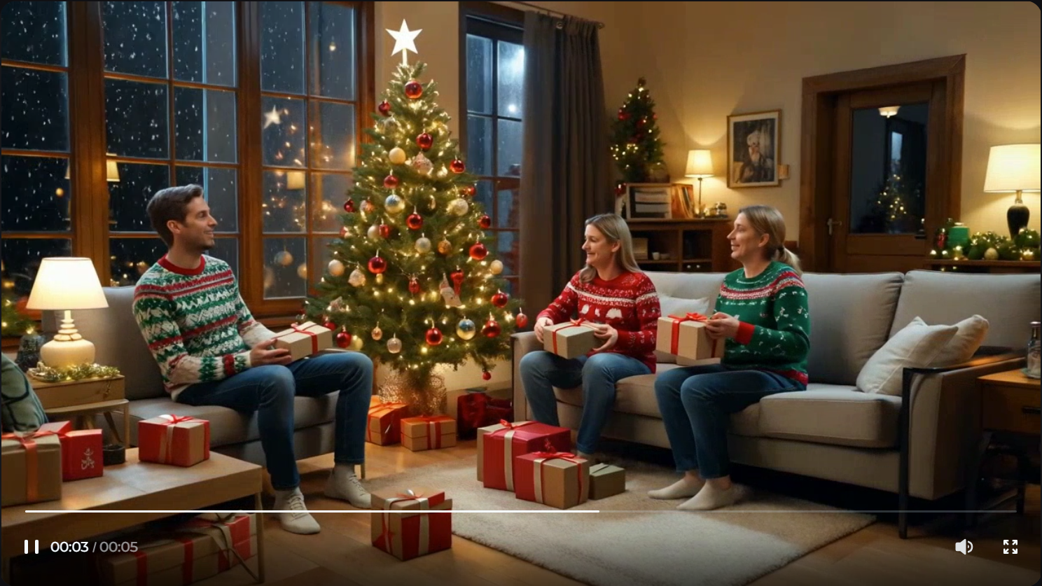 Video ng family christmas card