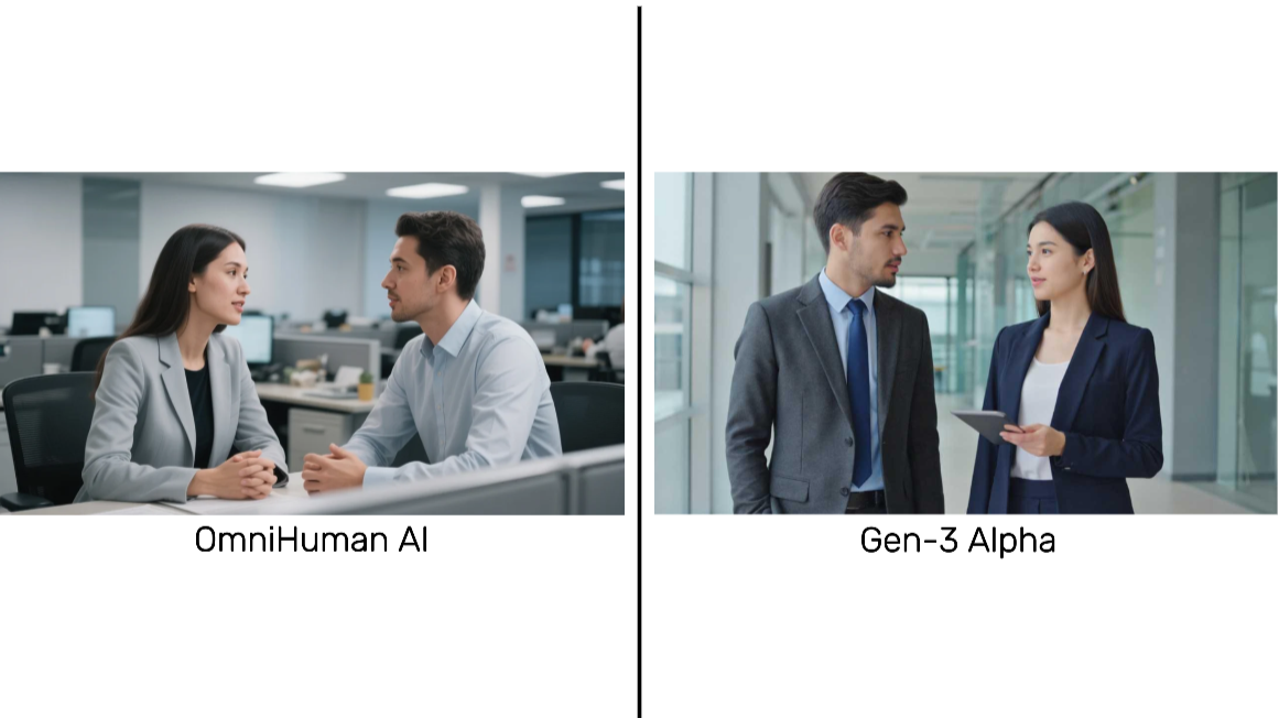 OmniHuman vs Gen-3 Alpha Bild für Test-1