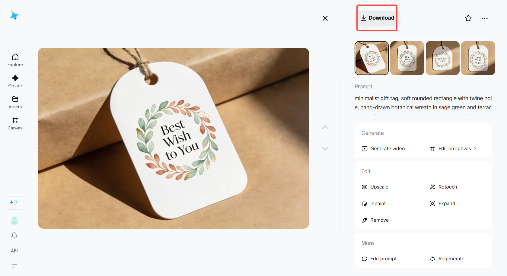 Download the gift tag