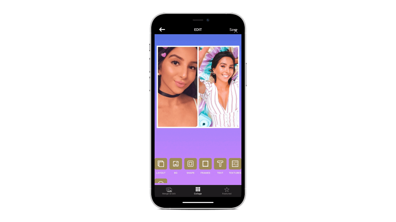 Photomerge's interface