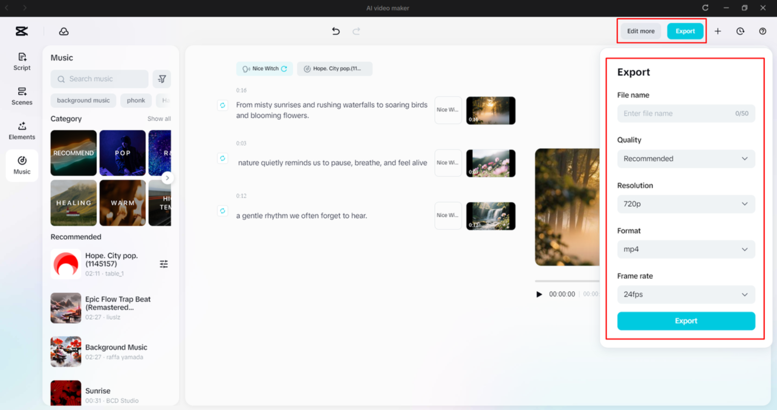 Mengeksport video daripada editor video desktop CapCut