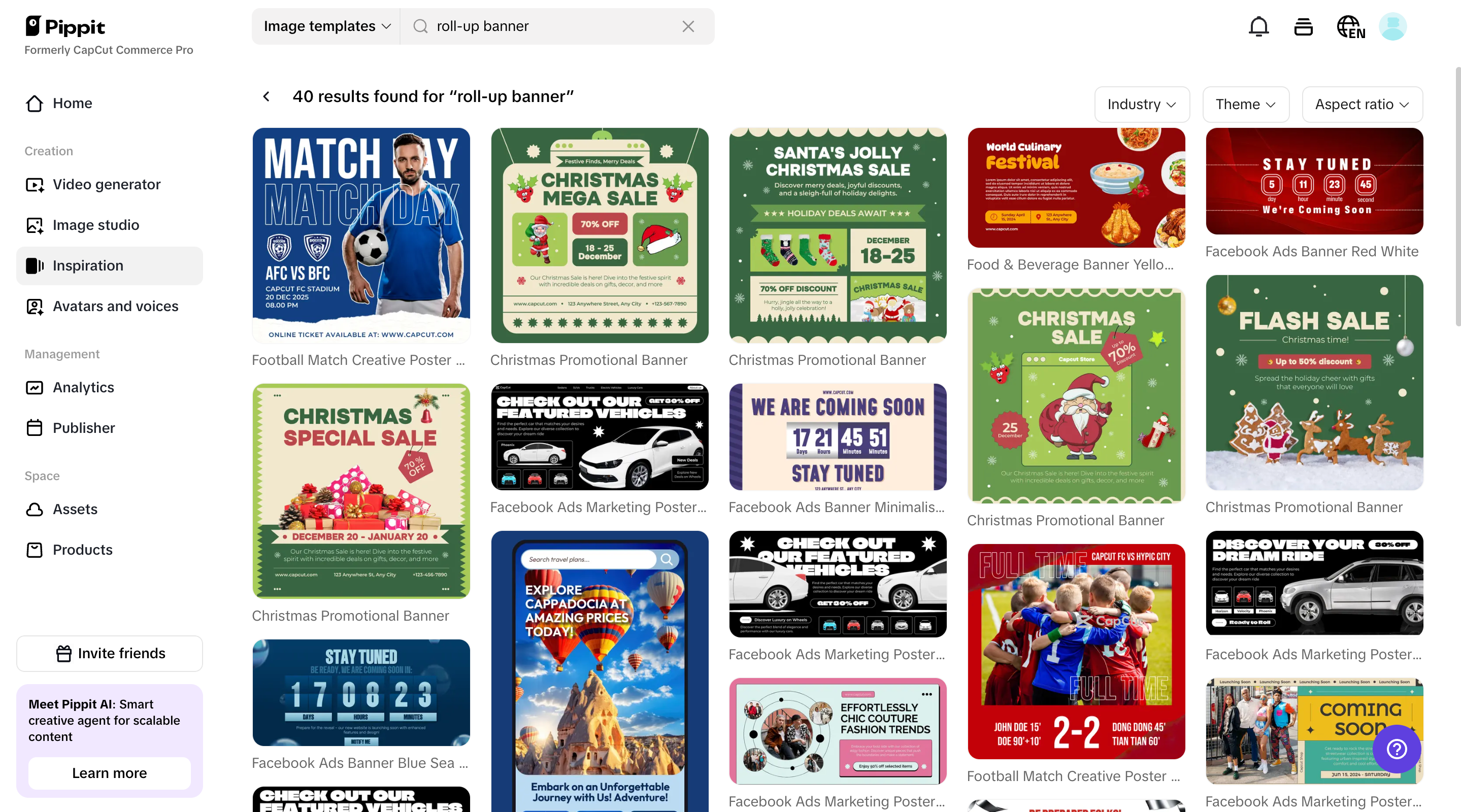 Sign up and access Pippit