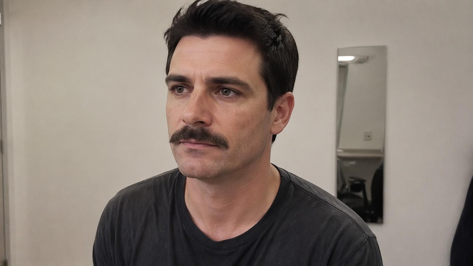 Dreamina remove o bigode do prompt de vídeo exemplo 2: Repare o fundo naturalmente