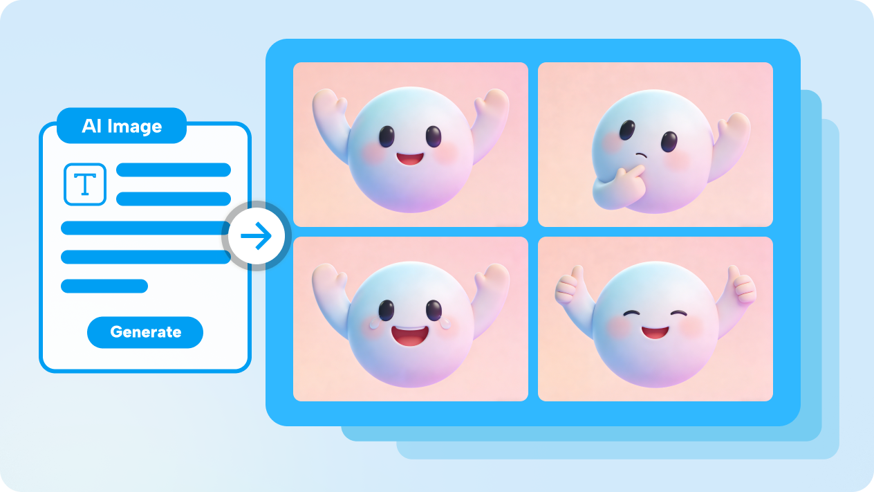Emojis iOS personalizados com prompts de texto