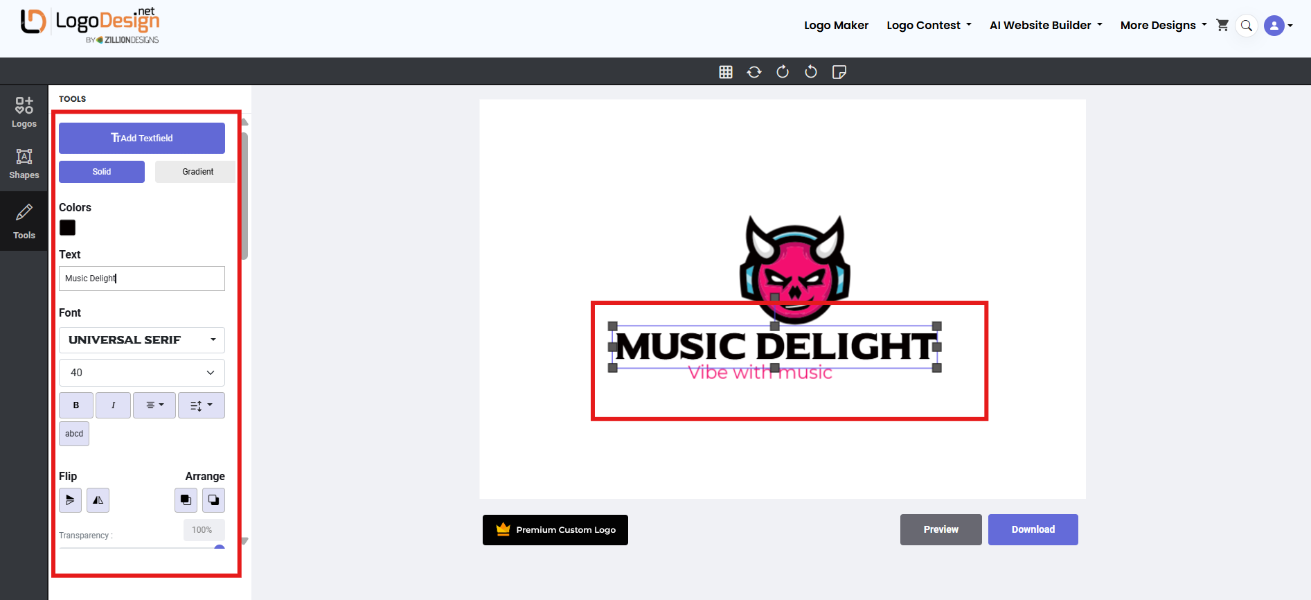 Customize the design