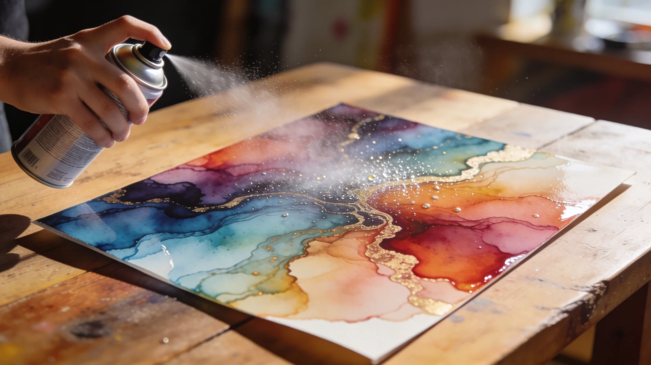 Let it dry and seal the artwork