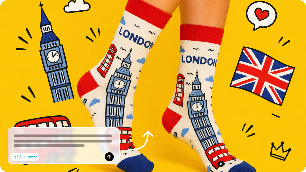 Transformez vos idées en modèles de chaussettes uniques avec la conversion texte-image