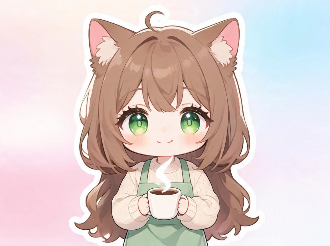 Prompt for a Cozy Chibi Cat-Ear Barista
