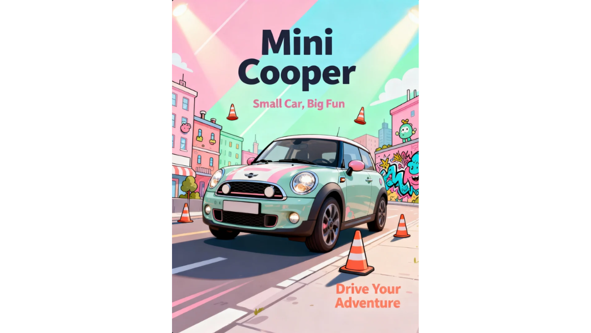 Mini car poster
