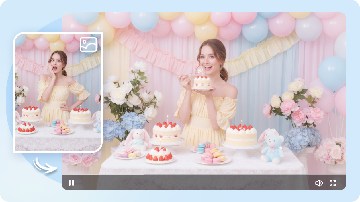 Generate fun happy birthday videos from text alone