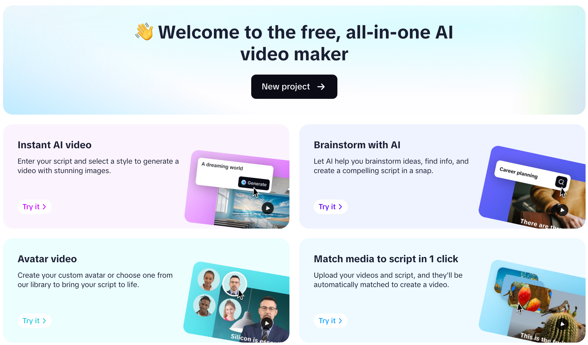 CapCut AI video yapımcısını çevrimiçi deneyin