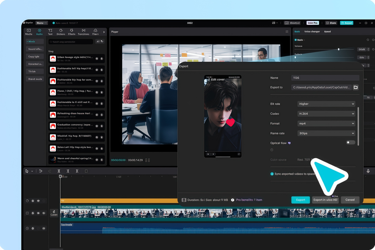 Exporta y comparte videos con CapCut