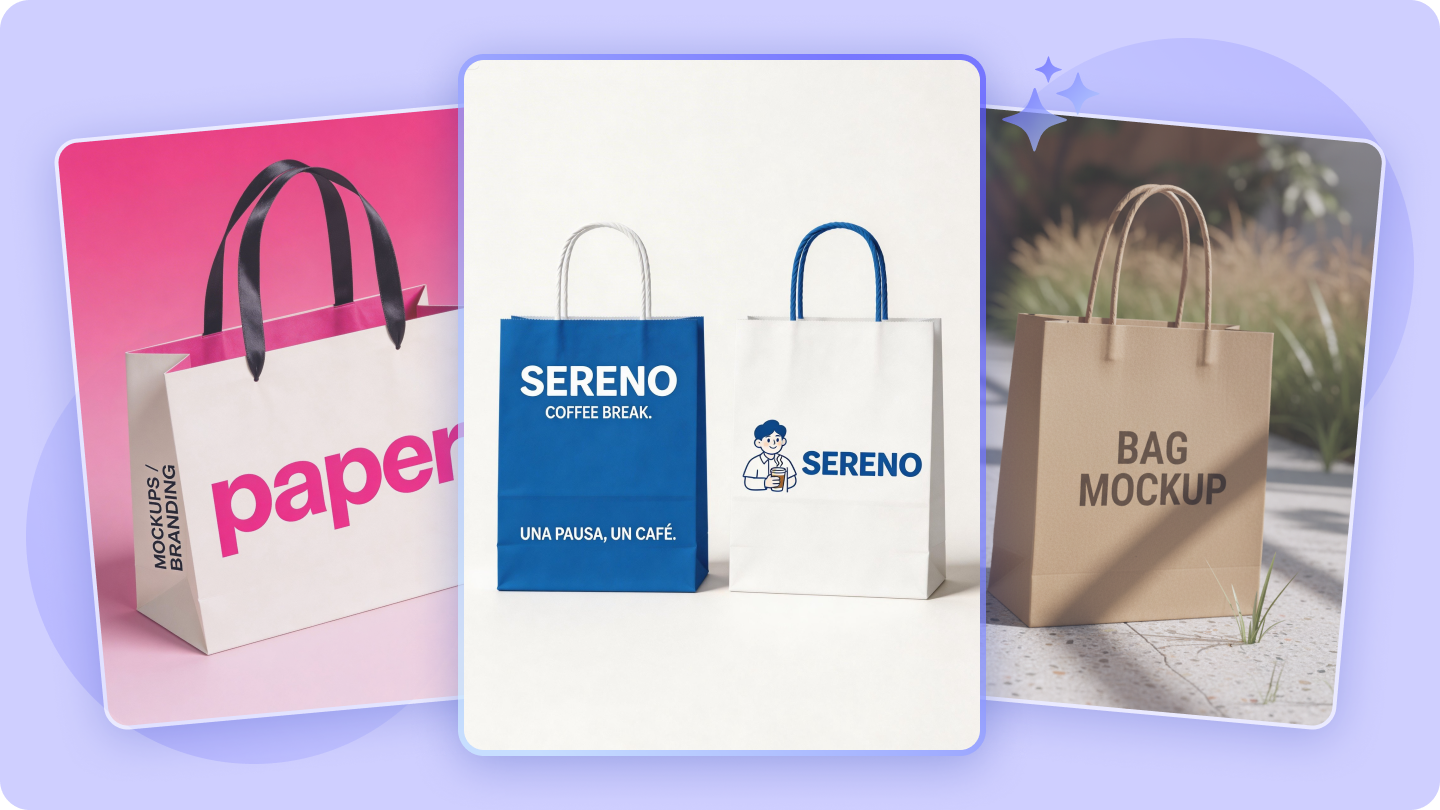Paper Bag Mockup: Elegant Design for Tools Branding & Packaging