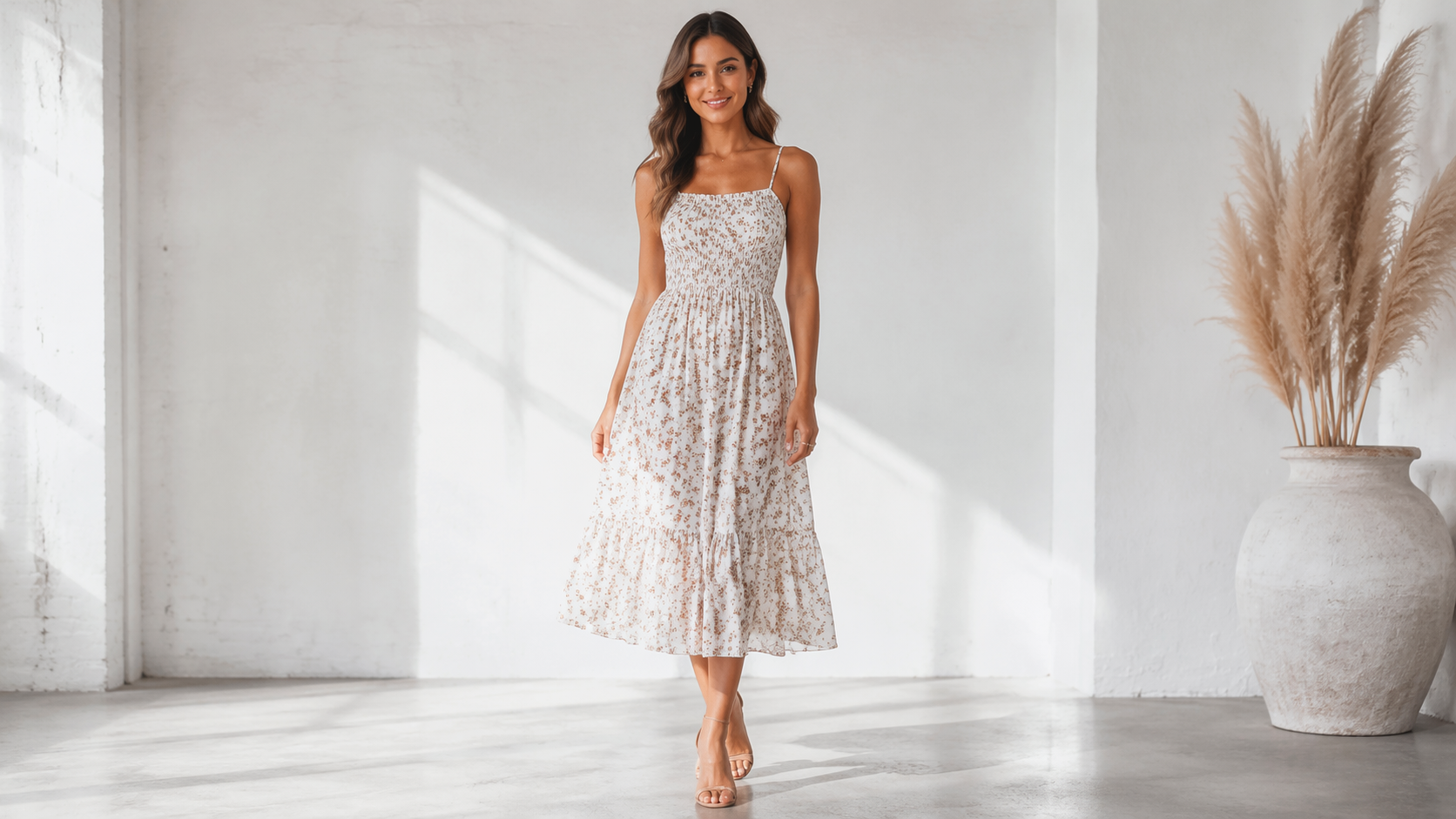Dreamina virtual dress try on prompt example 1: Silk Slip Dress