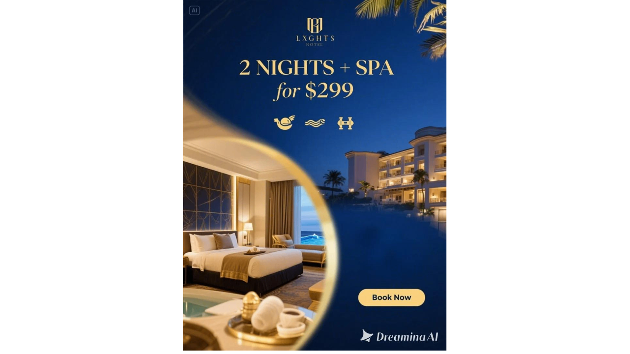 Hotel package promo poster