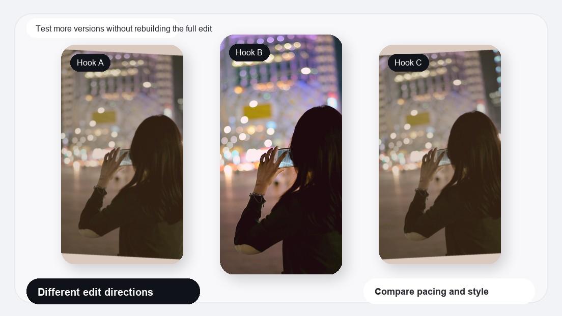 صورة واقعية لصانع فيديو مراجعات المنتجات التي تستحق المال لاختبار المزيد من الإصدارات دون الحاجة إلى إعادة بناء التحرير بالكامل
