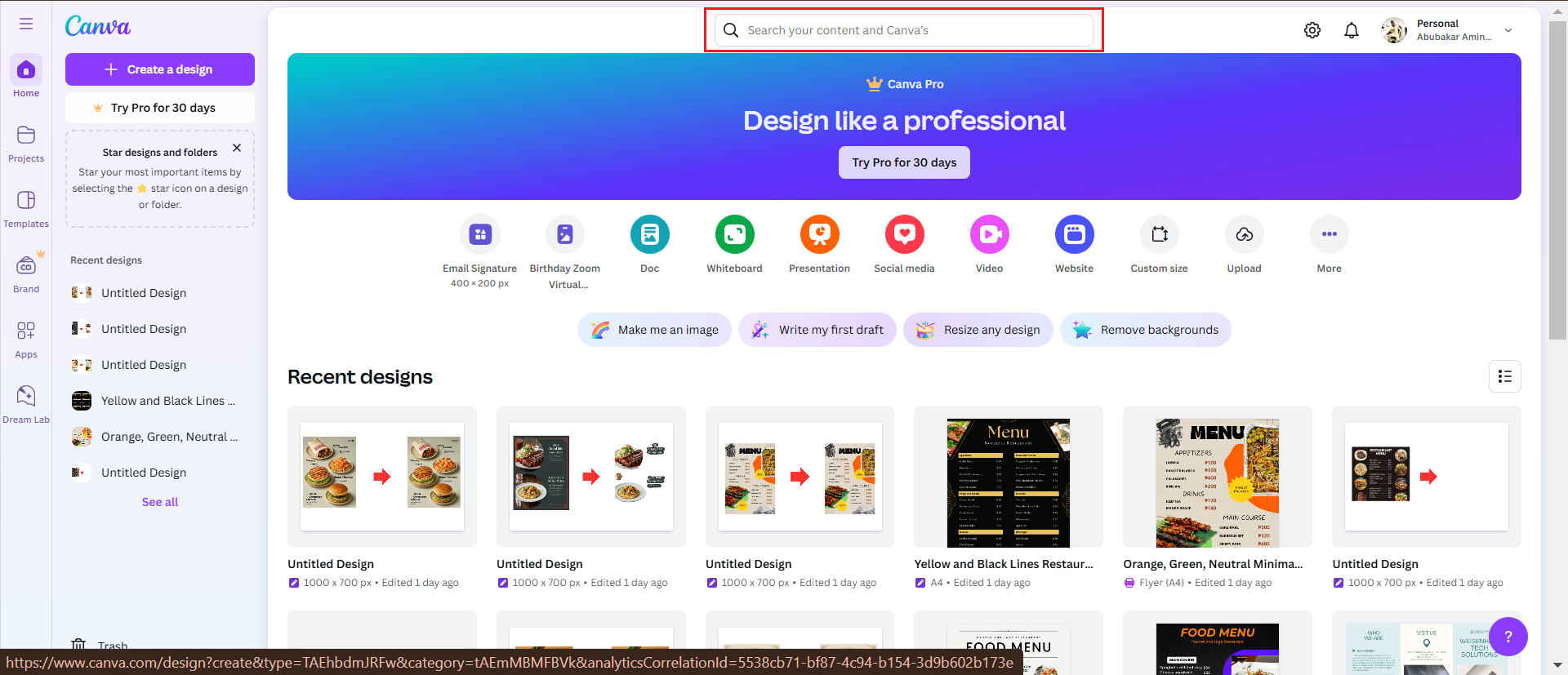 Design des Büroausweises