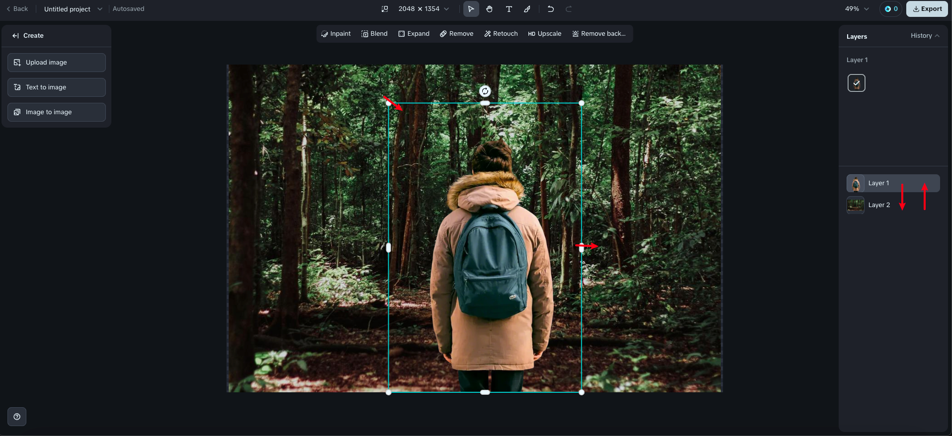 Add 2 photos together online