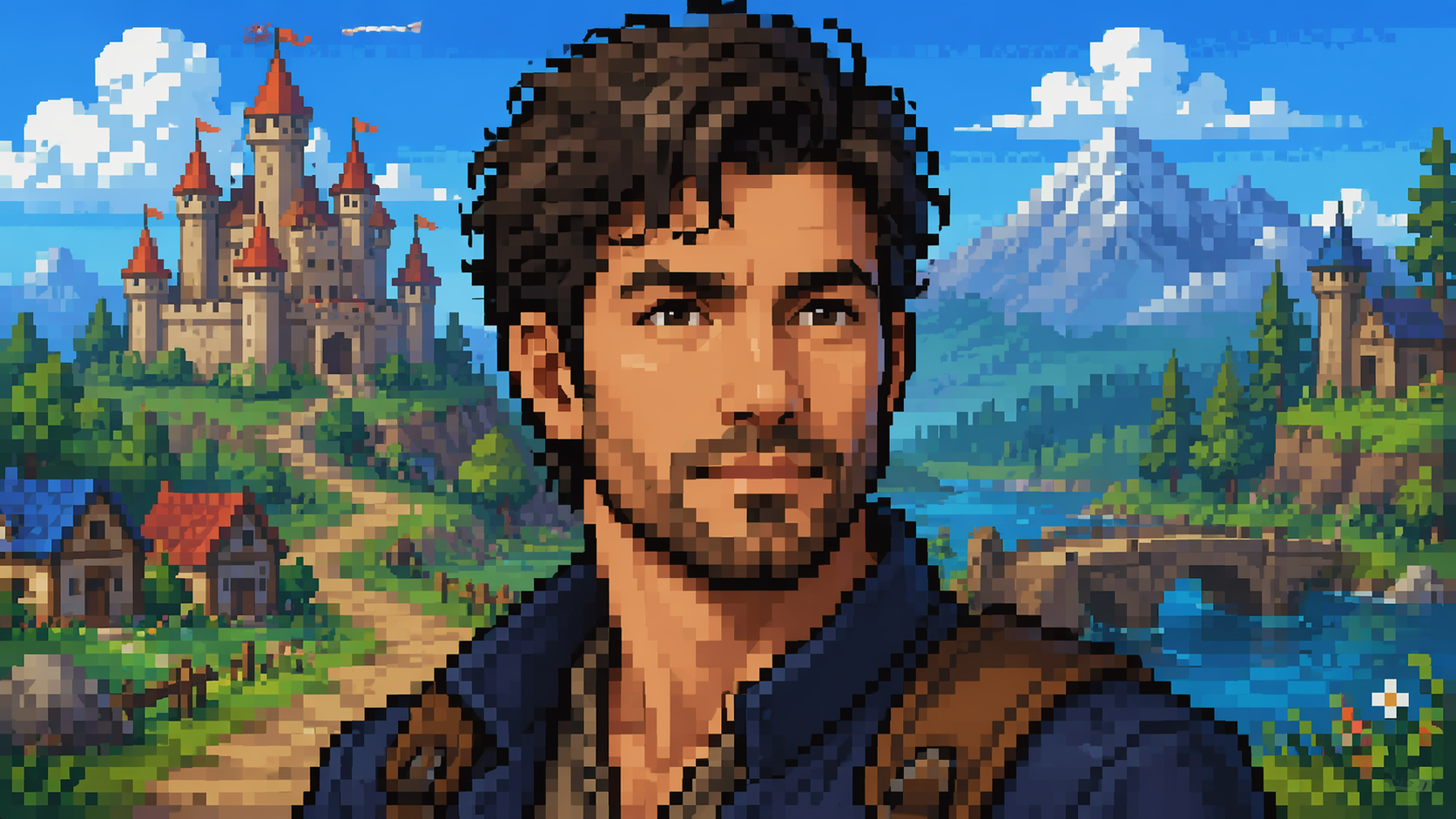Dreamina pixel art filter prompt example 1: Retro Pixel Portrait