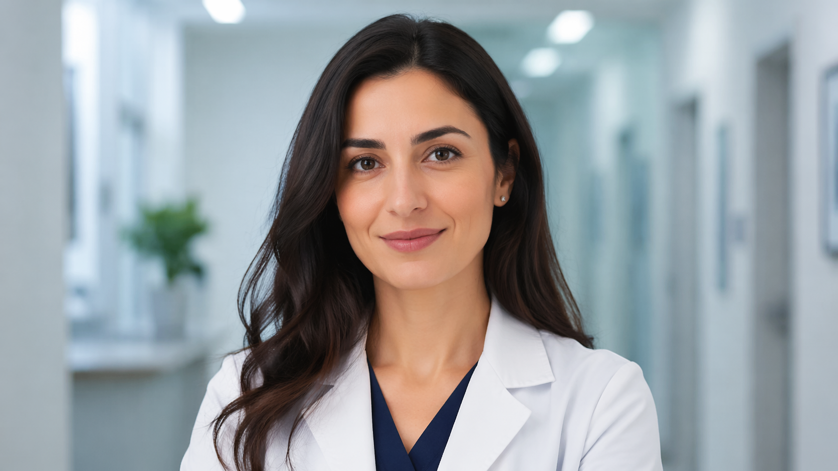 Dreamina doctor filter prompt example 1: White coat headshot