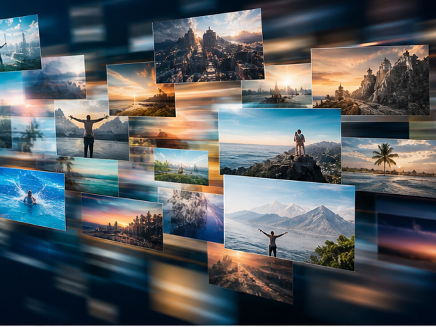 iCal CapCut Template prompt Beispiel 2 - Travel photo beat montage