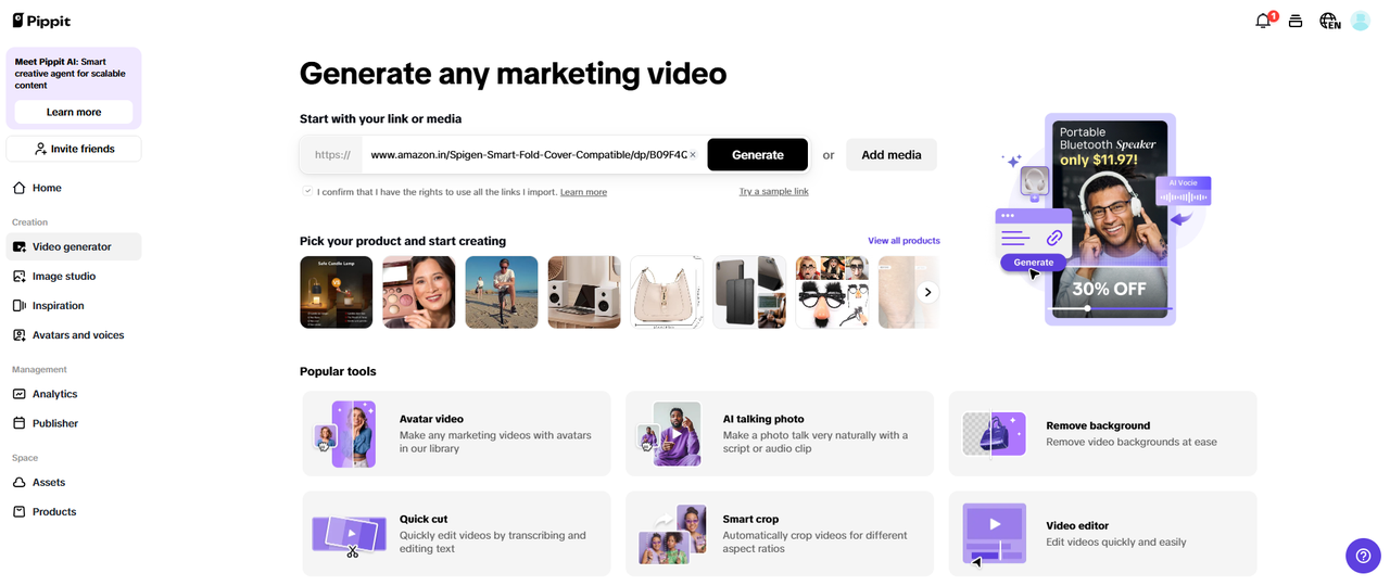 AI video generation