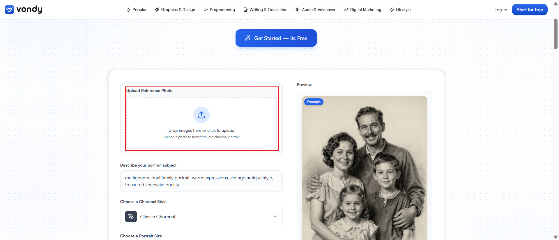 Upload your reference photo