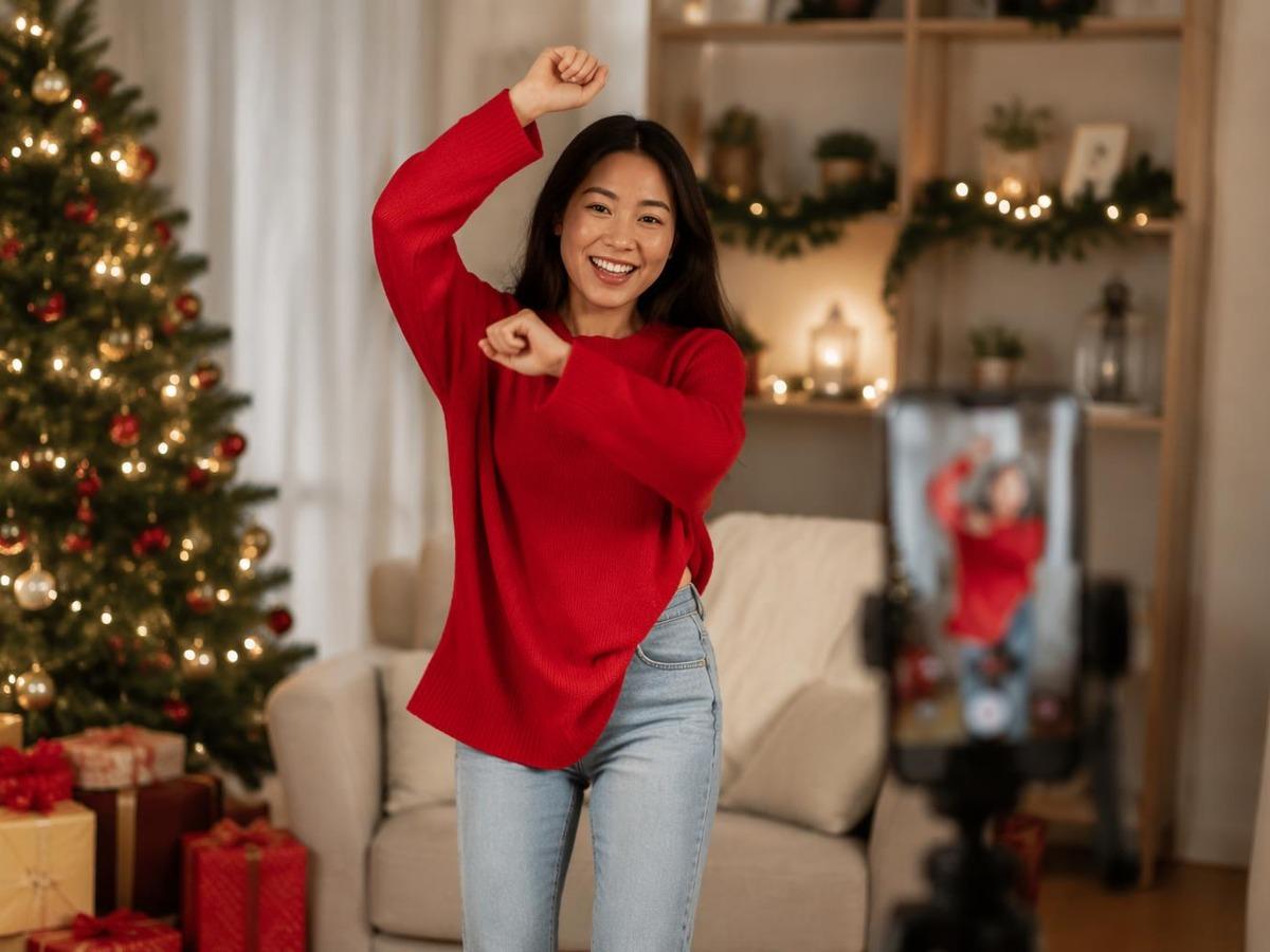 Christmas dance video generator prompt cover 3 in 4:3