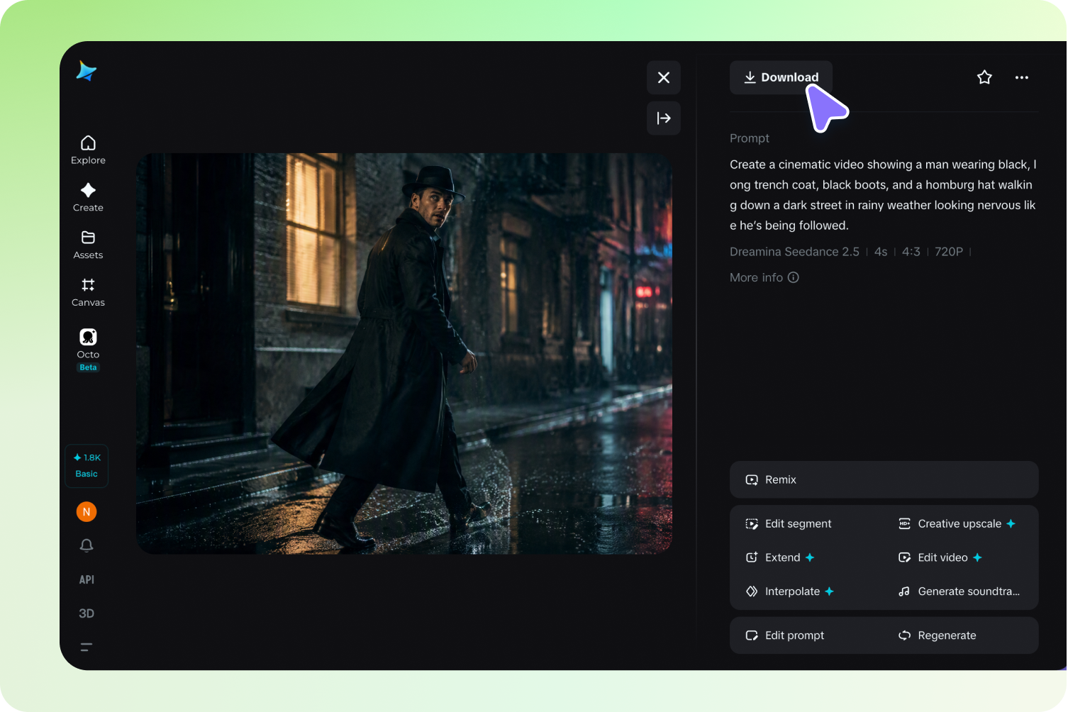Download your generated video