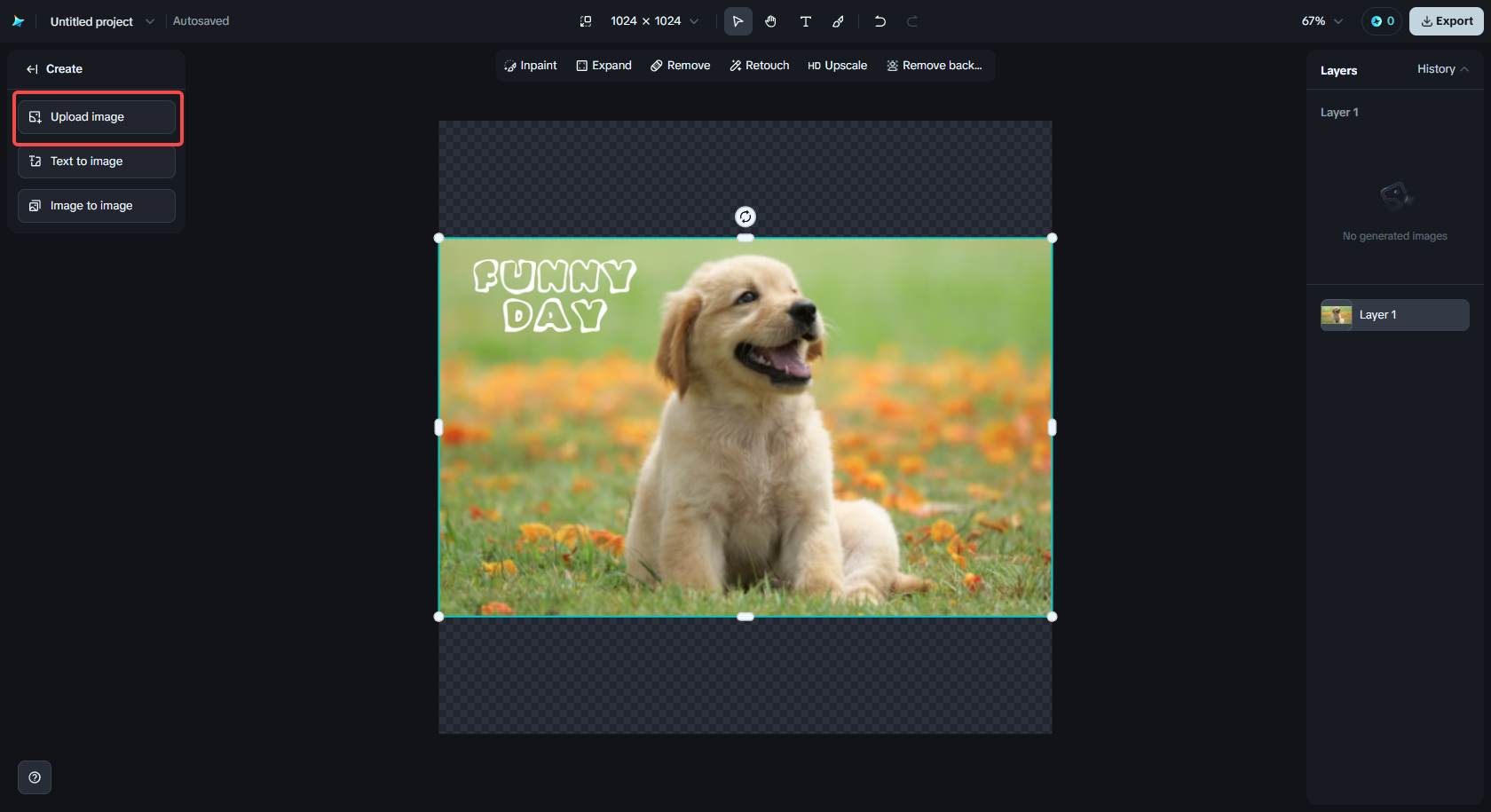 Upload image in Canvas