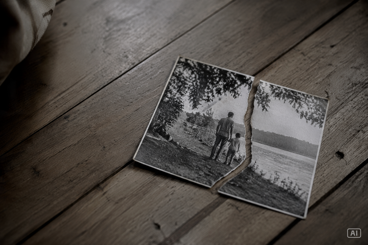 Torn photograph aesthetic image generated by Pippit
