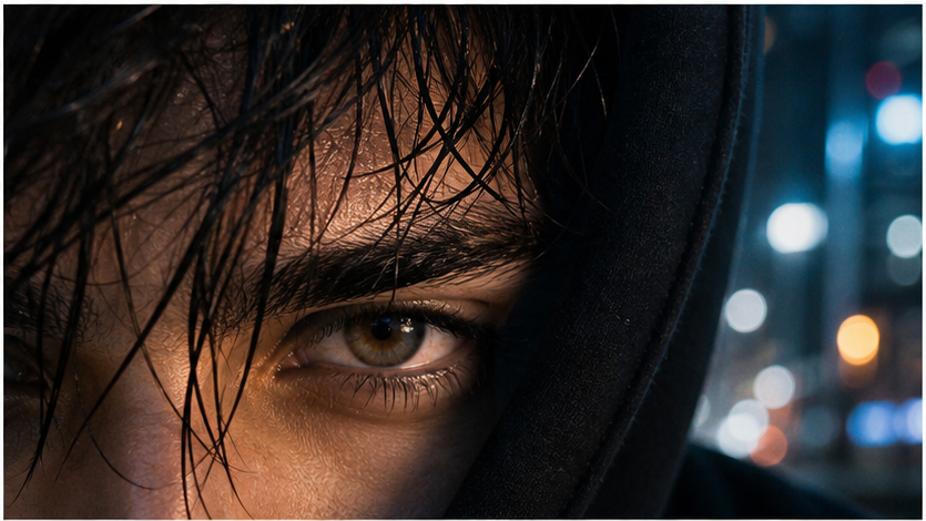 Close-Up Eyes Boys AI Photo Prompts example 2