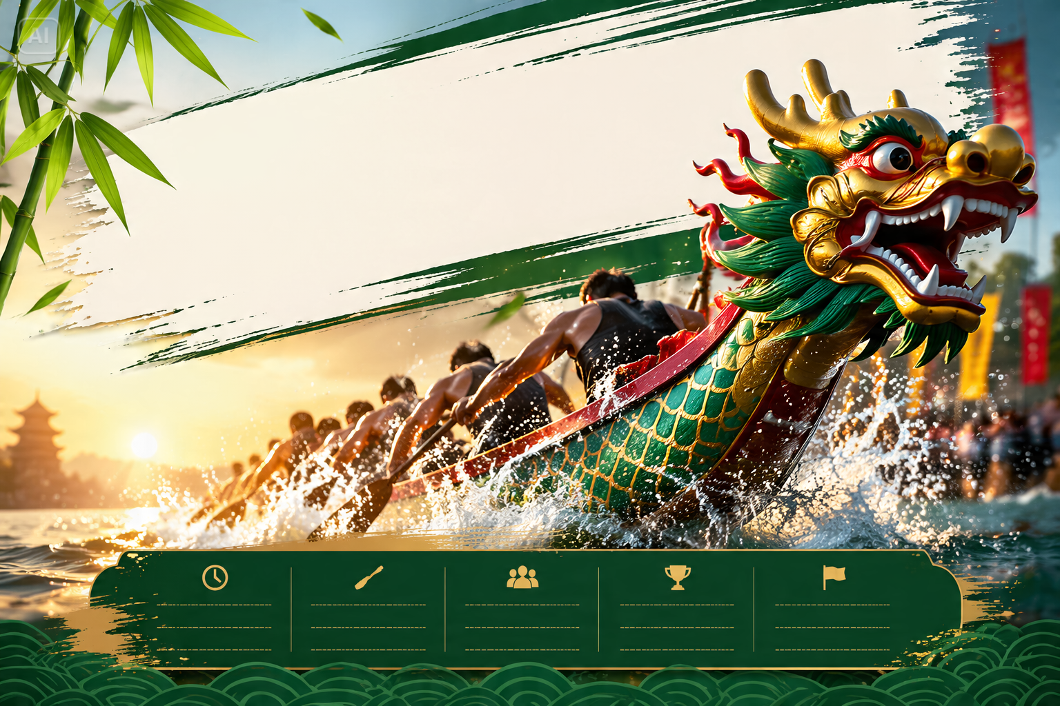 Dragon Boat Festival AI Prompts background