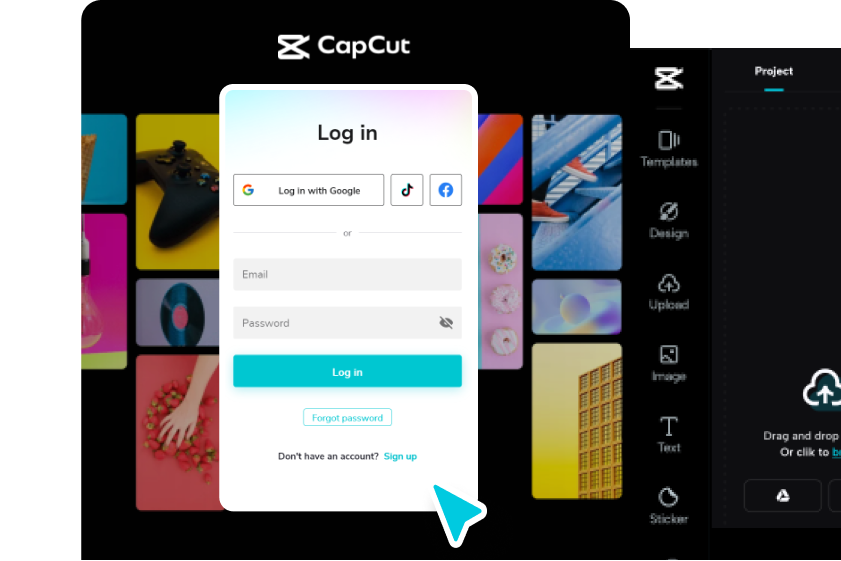 تسجيل الدخول إلى CapCut مجانا. إنشاء مشروعك الأول في CapCut