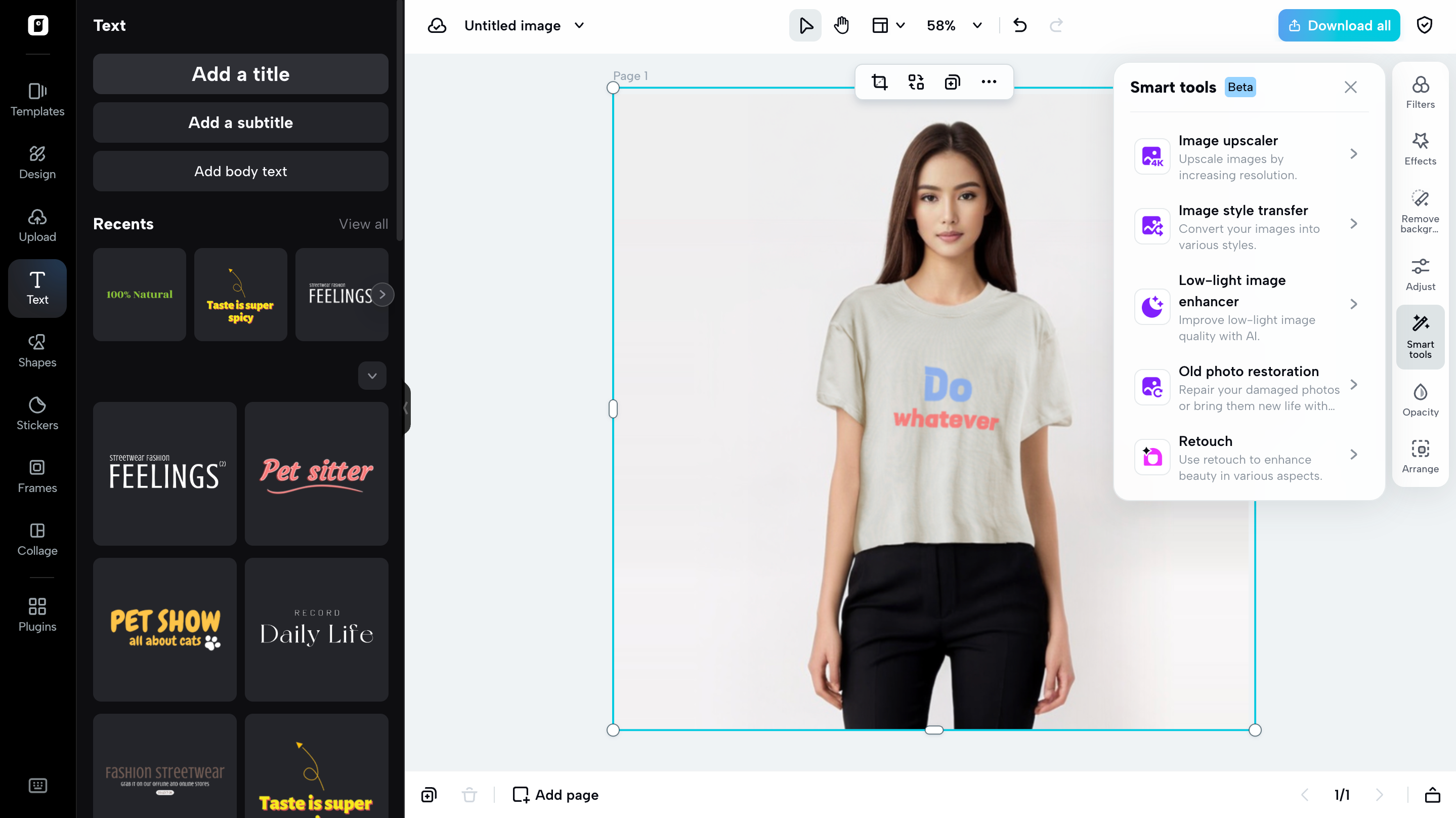 fine-tune Instagram stories in Pippit