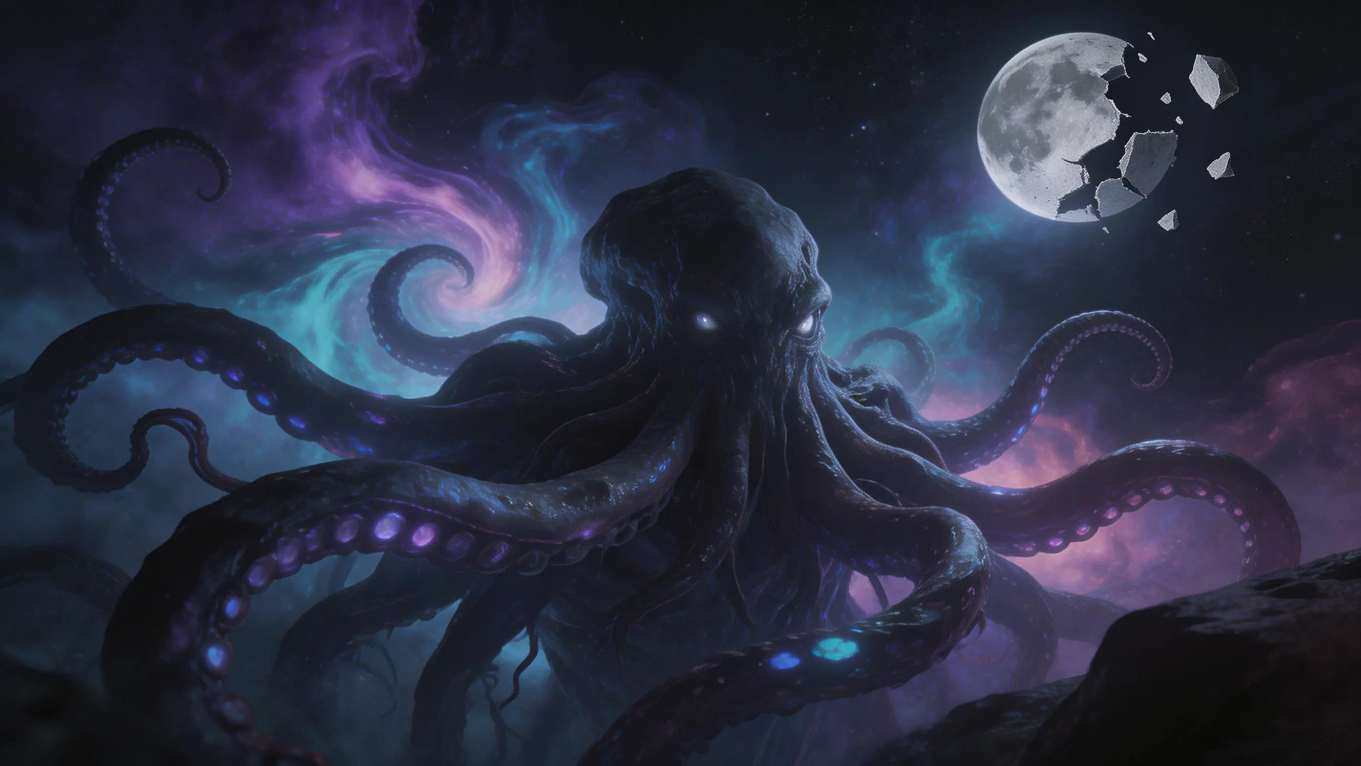 Eldritch entity in cosmic void