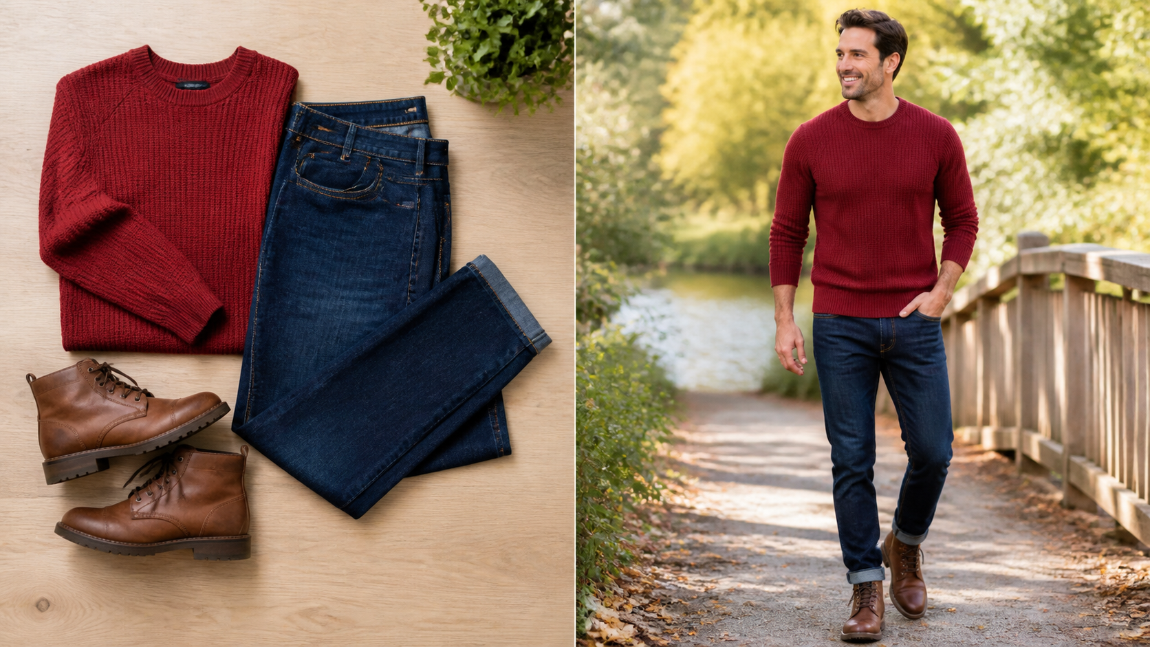 Beispiel für ein flaches Outfit