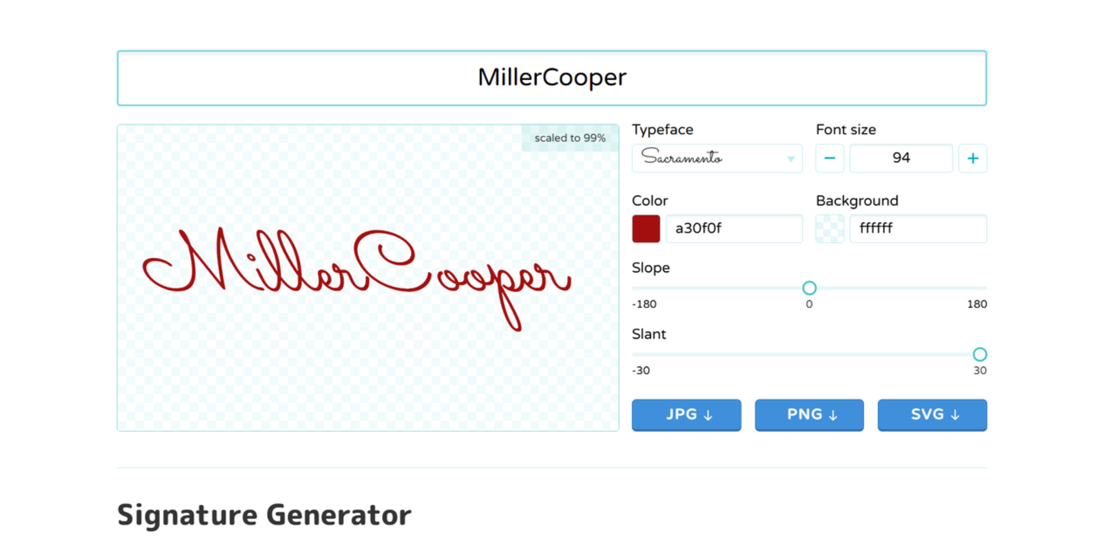 Create my signature for my name