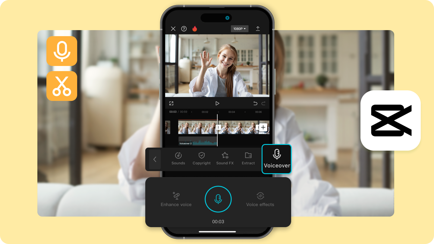 capcut voice over