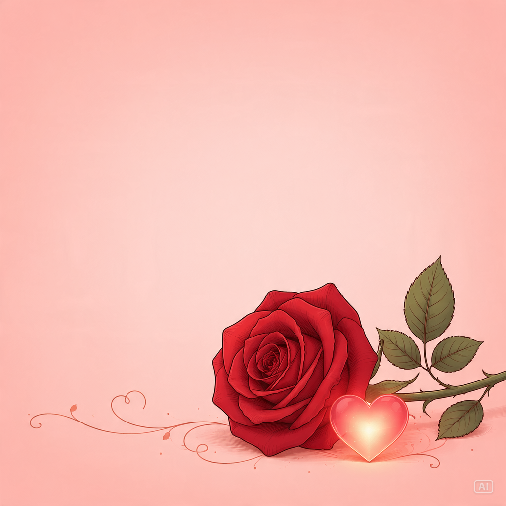 Rose and heart love you too image generated by Pippit