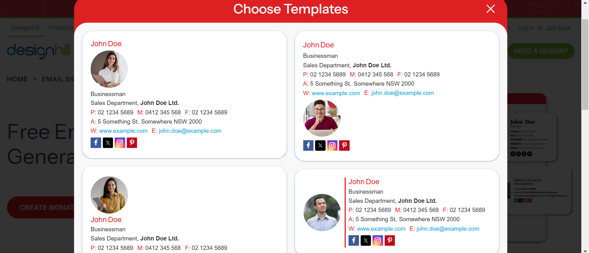 Template ng lagda ng email ng kumpanya