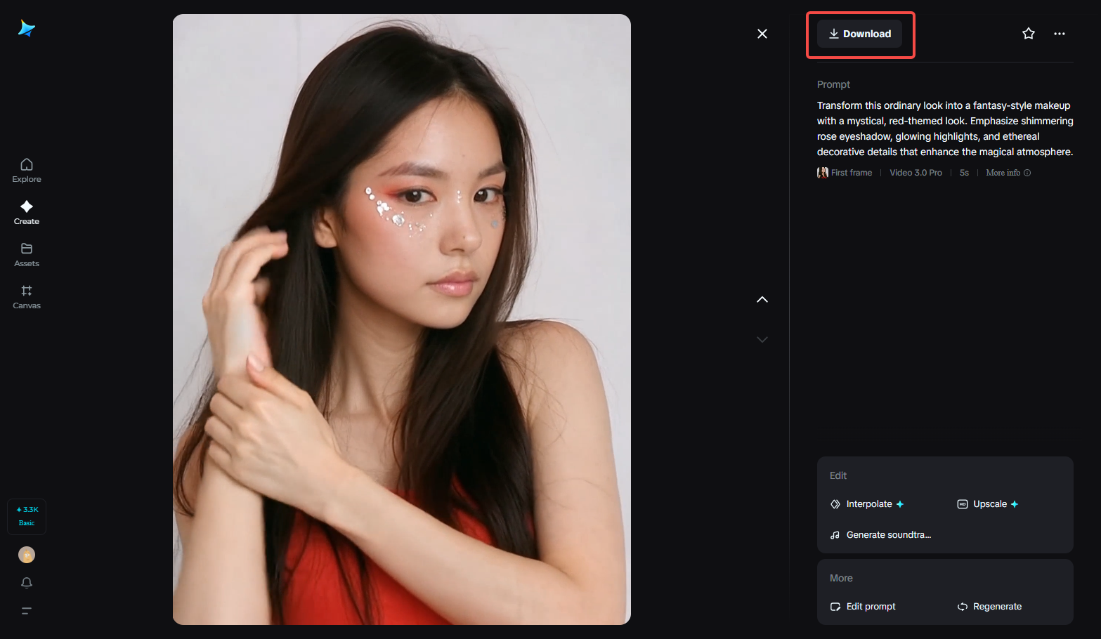Edit and download