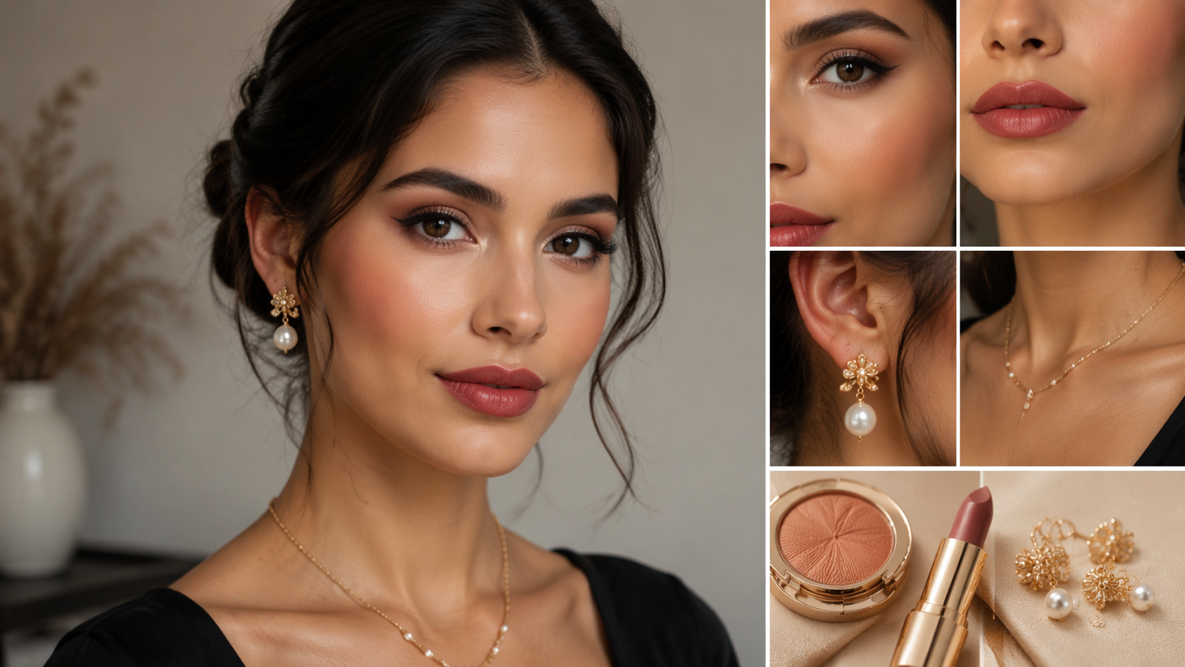 Dreamina AI try on prompt prompt example 2: beauty try-on prompt result