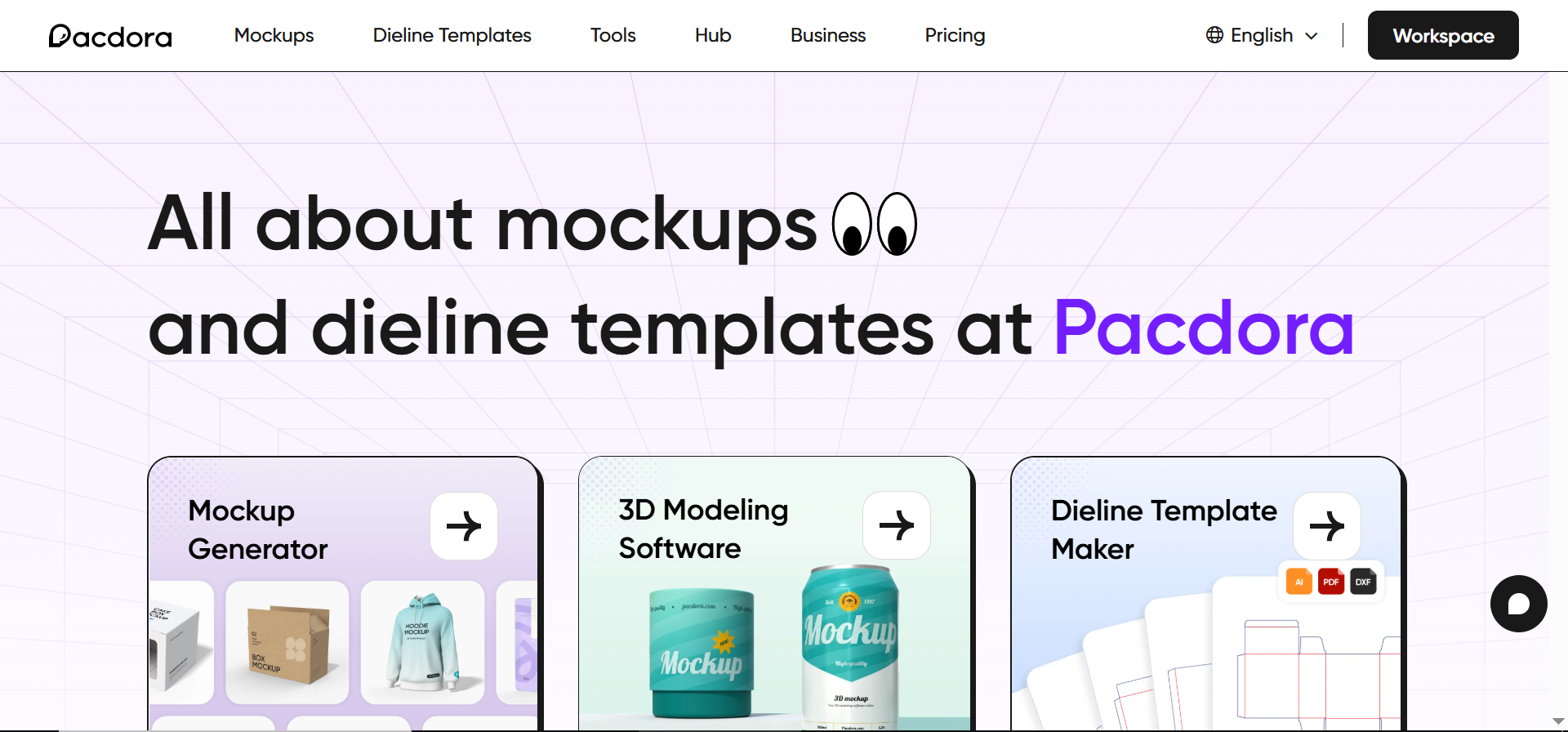 Pacdora home page
